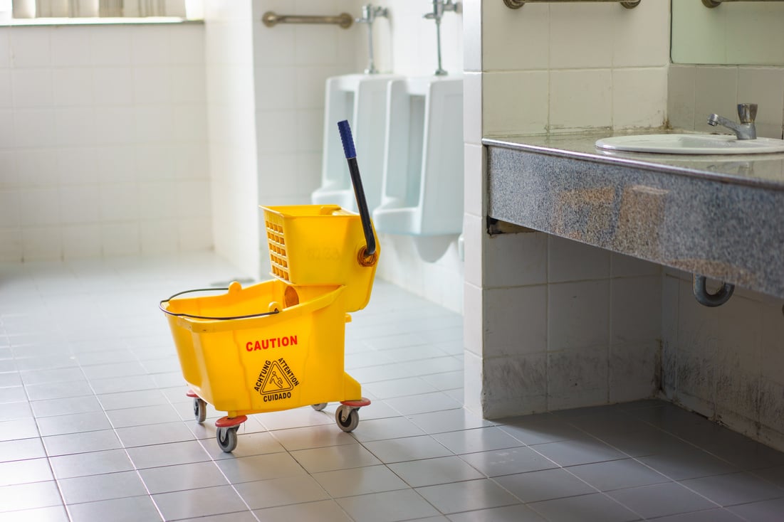 Mop bucket  in toilet